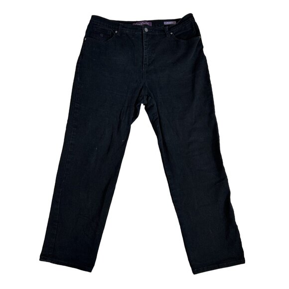 Gloria Vanderbilt Amanda Bootcut Jeans‎ Women's Size 16 Petite Black Denim - Picture 2 of 16
